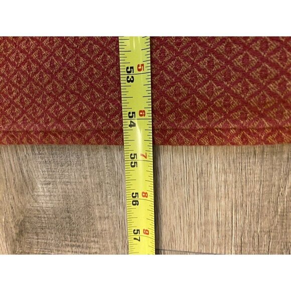 Rectangular Tablecloth Maroon Mustard With Leaves 76x54 - Picture 5 of 9